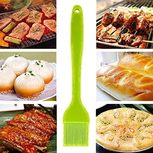 Yoofor 10er Set Silikon Küchenhelfer Set -GrillZange, Schneebesen, Silikon Pinsel, Teigschaber, Schaumlöffel, Löffel Nudeln, Reis Paddel, Kelle, Suppenlöffel, Hitzebeständige Koch- und Backzubehör, Silikon Utensilien Küchen Set sehr Perfekt zum Kochen und Backen - 7