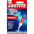 Loctite Super Attak Original, Colla liquida trasparente, Colla forte istantanea, Colla per plastica e molti altri materiali p