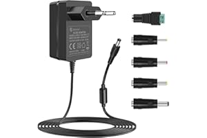 69 GONINE Gonine 18V adattatore di alimentazione, 18 Volt 1A caricatore da parete con 5 jack intercambiabili per 18volt 1A 0.9A 0.8A 0.7A 0.6A 0.5A 0.4A 0.3A 0.2A 0.1A Apparecchiature