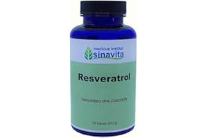 MEDICUS INSTITUT SINAVITA Resveratrol, 120 Kps, Japanischer Staudenknöterich Wurzelextrakt, 50% Trans-Resveratrol, Reinsubstanz ohne Zusatzstoffe, vegetarische Kapselhülle, deutsche Produktion
