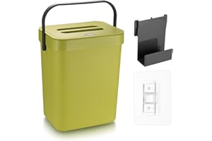 YiPHomn Hängender Mülleimer, 5L Küchenmülleimer Abfalleimer mit Deckel, Abfallbehälter zum Aufhängen für Küche, Auto, Bad, Büro, Schlafzimmer - Grün