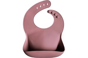 mushie Silikon Lätzchen für Kleinkinder & Babys | Babylätzchen mit Auffangschale | BPA frei & Wasserdicht | Sicheres Hochwertiges & Abwaschbares Lätzchen mit verstellbarer Passform |