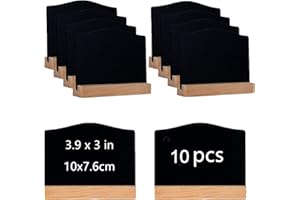 YIPUETERNITY 10 PCS Mini Pizarra de Pie, Mini Pizarras con Caballete de Apoyo, Tableros de Tiza para Etiquetar, Bodas, Información, Tiendas y Restaurantes