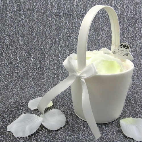 1x Streukörbchen Hochzeit EinsSein® Anna creme Blumenkinder Hochzeit Blumenkorb Blumenkörbe Blumenmädchen Blumendeko - 2