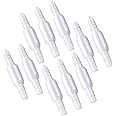 ANSNF Oxygen Tubing Connector, 360° Rotation Cannula Connector Oxygen Connector Avoid Tangles, Tubing Swivel Connector O2 Connector (White-10pack)