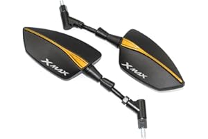 DHWUIASF para Yamaha XMAX300 XMAX400 Xmax X-MAX Xmax 125 XMAX250 Xmax 300 400, Espejos Retrovisores Laterales para Motocicleta, Scooter Universal De 8MM Y 10MM Decorar (Color : Glod)