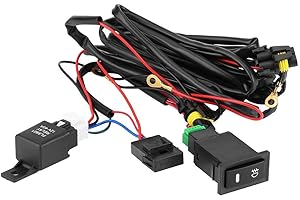 Outbit Kit de câblage - 1 kit de relais de fusible de faisceau de câblage d'interrupteur marche/arrêt universel pour phare antibrouillard de voiture 12 V pour relais de fusible de faisceau de câblage