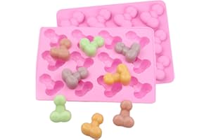 PTAIZJJZ Lot de 2 moules à gâteau amusants en silicone de qualité alimentaire - Moule à glaçons anti-adhésif pour la Saint-Valentin