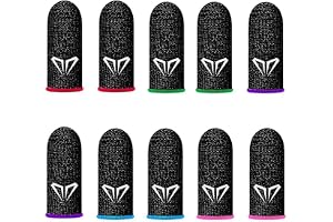 10 stycken set med spel fingerfodral, spelfingerhandskar Thumb Sleeves Finger Sleeves för mobil gaming professionellt spelfingerskydd anti-svett fungerar på alla mobila enheter