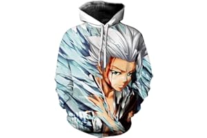 Leezeshaw Unisex Hoodies 3D Goku Super Saiyan Print Pullover Hoodie Sweatshirt with Kangaroo Pocket