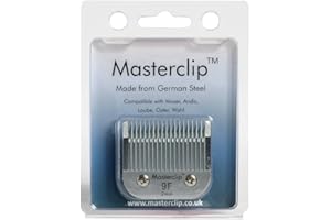 Masterclip Dog Clipping Blade A5 Clipper Blades 50F 40F 30F 15F 10F 9F 7F 7 5F 5# 4F 4# 3F 3# 2F 2# 5/8N toe blade compatible, Oster and Andis (9F)