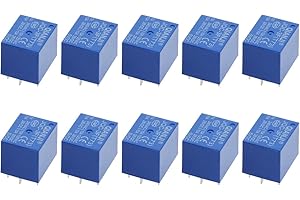 Saim DC 5V Coil 5 Pins Mini SPST Power Relay PCB Type,JQC-3F 10 Pcs