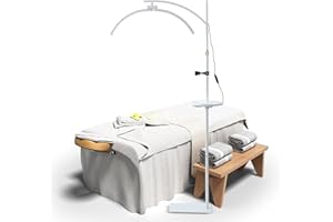 TETIPA Lampadaire LED, Lampe Extension De Cils Professionnel, LED Lampe Demi Lune, 45W avec support de téléphone, lampe cosmétique pour cils Pour Tattoo Tatoueurs