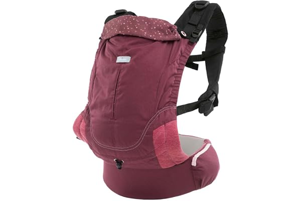 Chicco Myamaki Fit Porte-Bébé Physiologique et Multi-Position, Soutien du Dos et de la Nuque - de la Naissance à 15 kg - Burgundy Powder