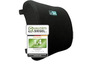 JX Office® Rückenkissen – Ergonomisches Memory Foam Lendenkissen/Lordosenstütze für gesunde Sitzhaltung | Für Auto, Büro & Zuhause | Beugt Rückenschmerzen vor | Reise Gadget