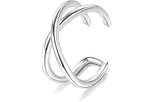 ORAZIO Orecchini a Polsino dell'orecchio in Argento Sterling 925 CZ Orecchini a Polsino con Cartilagine Elica Finta Non Perforanti Orecchini con Polsini a Conchiglia per Donne