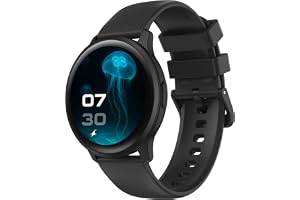 Fastrack Jupiter R3 1.38" Ultra UV Round Display with Nitro Fast Charging,Single Sync BT Calling, HRM, SPO2, Upto 5 Days Battery Life Smart Watch for Man & Woman - Black