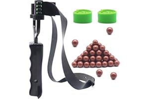 VALYPANOR Premium Zwille Steinschleuder Set Profi Schleuder für Sport und Outdoor Katapult Bundle mit 150 Schleudermunition 3 Gummibänder