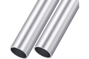 METALLIXITY 6063 Aluminium Tube (25mm OD x 22mm ID x 100mm L) 2Pcs, Aluminium Tube Rond - pour Maison Ameublement, Machines, Bricolage Artisanat
