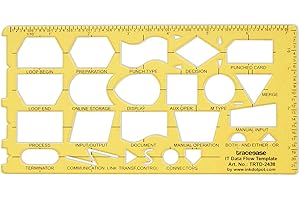 Traceease Drafting Tools,IT Data Flow Stencils Technical Drawing Data Symbol Template