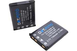 2 x Dot.Foto NP-45, NP-45a, NP-45s Premium 3.7v / 740mAh Rechargeable Battery for Fujifilm