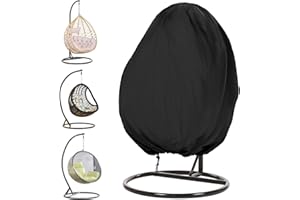 Ranikeer Housse de Fauteuil Suspendu de Jardin, Couverture de Chaise Suspendue Imperméable Housse de Protection Résistance au Vent Anti-UV Antipoussière pour œufs Chaise Mobilier Extérieur
