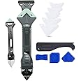HiFam 5 in 1 Silicone Caulking Tool Kit | Caulk Remover | Sealant Remover Finishing Tool | Grout Scraper | Silicone Sealant Remover for Bathroom Kitchen Floor Corner | Multicolored |