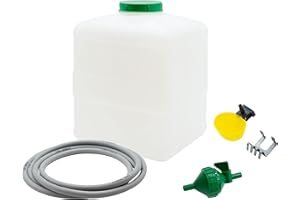 FINCA CASAREJO Kit Abreuvoir Automatique de 20 litres - Abreuvoir pour Poules et Autres volailles - Réservoir + Tuyau + Robinet avec Filtre + Abreuvoir Automatique avec Support
