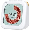 EooCoo Visual Timer Digital, 60-Minute Countdown Rotation Timer for Kids and Adults, Adjustable Volume, LCD Screen Pomodoro Time Management Education Tool for Home Kitchen, School,Office - Snow White