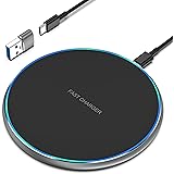 Caricatore Wireless, 15W Caricatore Senza Fili per iPhone 14 Pro Max/14/13/12/11/X/XS/8Plus,Caricabatterie Wireless per Samsu