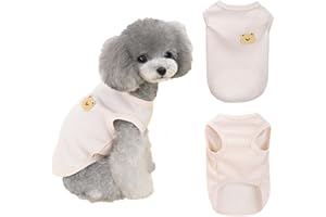 FFWTPY Maglietta Cane Tessuto Waffle Orsetto Decorativo Canotta Traspirante Cucciolo Abbigliamento Animali Domestici