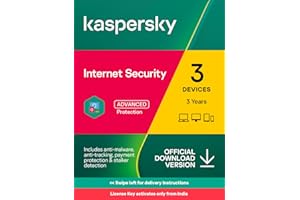 Kaspersky | Internet Security | 3 Devices | 3 Years | Email Delivery in 1 Hour - No CD