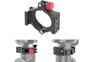 Zhiyou Q Ringklemme Mikrofon Halterung mit Cold Shoe für Zhiyun Smooth 4 Angewandt auf Rode-Mikrofon LED-Licht, Anti-Scratch