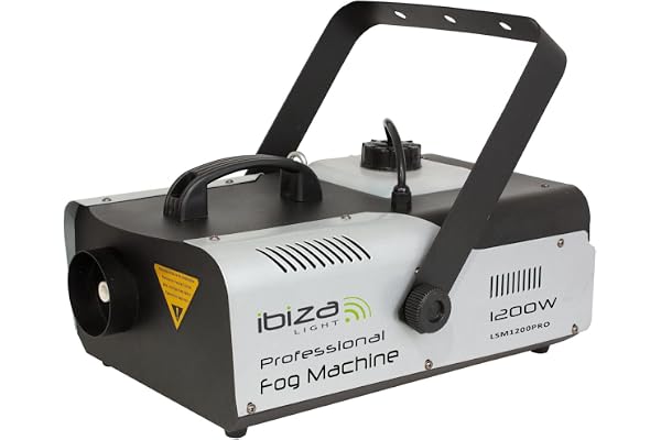 Ibiza - LSM1200PRO - Machine à fumée professionnelle de 1200W programmable en DMX et télécommande - Noir