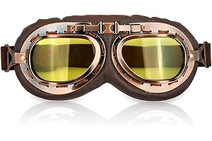 ds. distinctive style Occhiali per Cosplay Vintage Antivento Moto Occhiali per Costume di Halloween