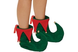 UNKNOWN Fna Fashions Adults Deluxe Christmas Elf Shoes Fancy Dress Accessory
