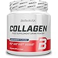 BioTechUSA Collagen | Hyaluronic Acid and Collagen Complex | Added Vitamin C and E | Skin Wellness and Nourishment, 300 g, Black Raspberry