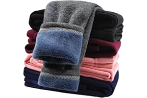 Jungerhouse Fille Leggings Polaire Pantalon Chaud Hiver Fleece Lined Coton Collant