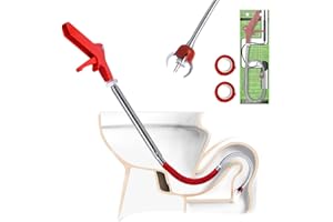 Aozzy 1.3m Furet Déboucheur Canalisation WC, Déb. à manivelle avec Griffe D'aigle-Anti-rayures-Débouchage canal. Serpent de plombier idéal pour éliminer les débris etles sabots cheveux des drains