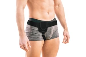 AOGOE Cintura per Ernia per Uomini e Donne, Regolabile Flessibile Tutore per Ernia Che, Slip Ernia Inguinale con Cuscinetti di Compressione Rimovibili, per Ernia Sollievo dal Dolore