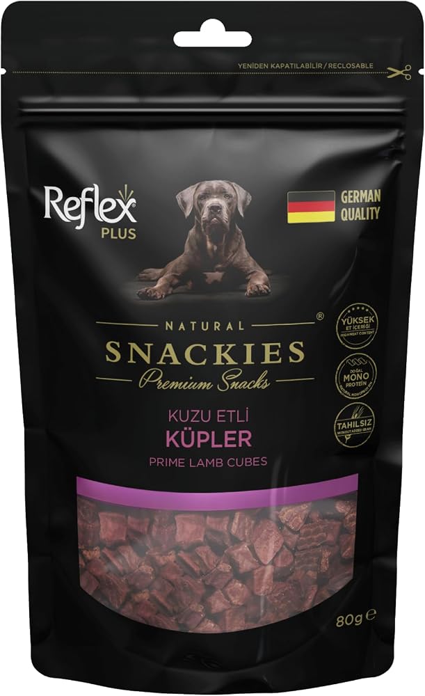Reflex Snackies Kuzu Küp Kurutulmuş Et Köpek Ödülü 80gr