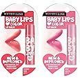 Maybelline New York Baby Lips Lip Balm, Pink Lolita, 4g and Maybelline New York Baby Lips Lip Balm, Cherry Kiss, 4g
