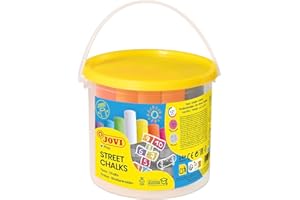 Jovi - Street Chalks, 21 craies jumbo, Couleurs assorties pour dessiner sur le sol, Idéal pour les jeux et les peintures murales sur l'asphalte, Facile à enlever avec de l'eau (1130)