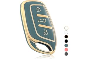 OFF WE GO Funda Llave Coche Carcasa para MG MG4 MG5 MG6 MG ZS EV HS EHS ZX GT,para Roewe RX3 RX8 ERX5 RX5 I6 I5 Casos de la Cubierta de Llave TPU Funda Tarjeta Llave, Oro Azul