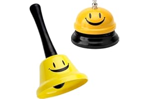 APOMOONS 2pcs Cloche de Table, Clochette, Sonnette de comptoir, Sonnette de Table, clochettes, Cloche à Suspendre, Petite Cloche école pour Restaurant, Cuisine, hôtel, Service de Bar, animalerie