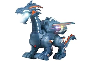 Berry President Jouet de Dinosaure, Jouet de ptérosaure de Dinosaure mécanique électrique Bleu avec brumisation, Mouvement, Rugissement léger et réaliste pour Les Enfants