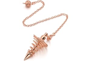 Jovivi Pendolino Esoterico Vortex per Radioestesia Divinazione Rabdomanzia Pendolo in Rame Spirale-3