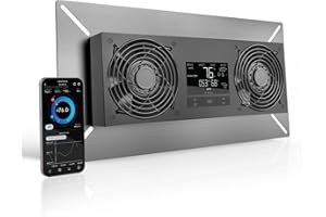 AC Infinity AIRTITAN T8, ventilador de sótano de Crawlspace, con controlador de temperatura y deshumidistato, clasificación IP-55, escape