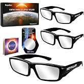 Keyaluo 3/6 Gafas Eclipse Solar Homologadas,Certificado EN ISO 12312-2:2015(E) y CE,Aprobado por la AAS 2026,Pl&aacute;stico Durader