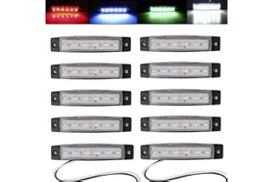 Electrely Luce di Navigazione per Barche, 10 Pezzi 12V Marine Boat Yacht Luce a LED Lampada di Prua Laterale per luci di Prua e di Poppa, luci per Kayak